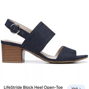 LifeStride Roxanne Soft System® Flex Dark Denim 2" Women's Sandal Size 8.5